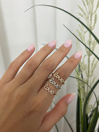 Forever Love Script Ring