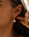 Framed Diamond Drop Hoops