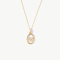 Framed Heart Halo Pendant Necklace