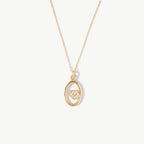 Framed Heart Halo Pendant Necklace
