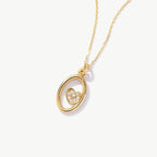 Framed Heart Halo Pendant Necklace