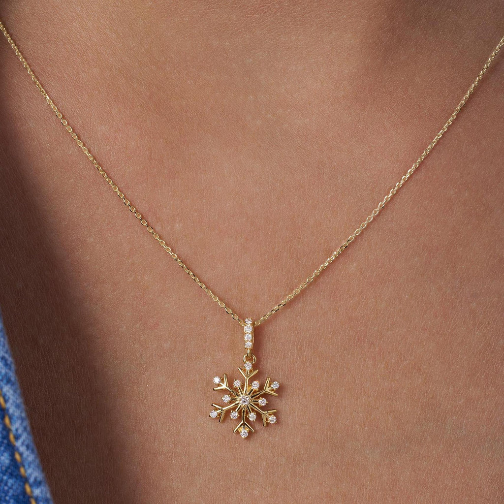 Frostlight Snowflake Diamond Necklace