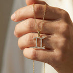 Gemini Zodiac Diamond Necklace
