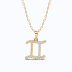 Gemini Zodiac Diamond Necklace