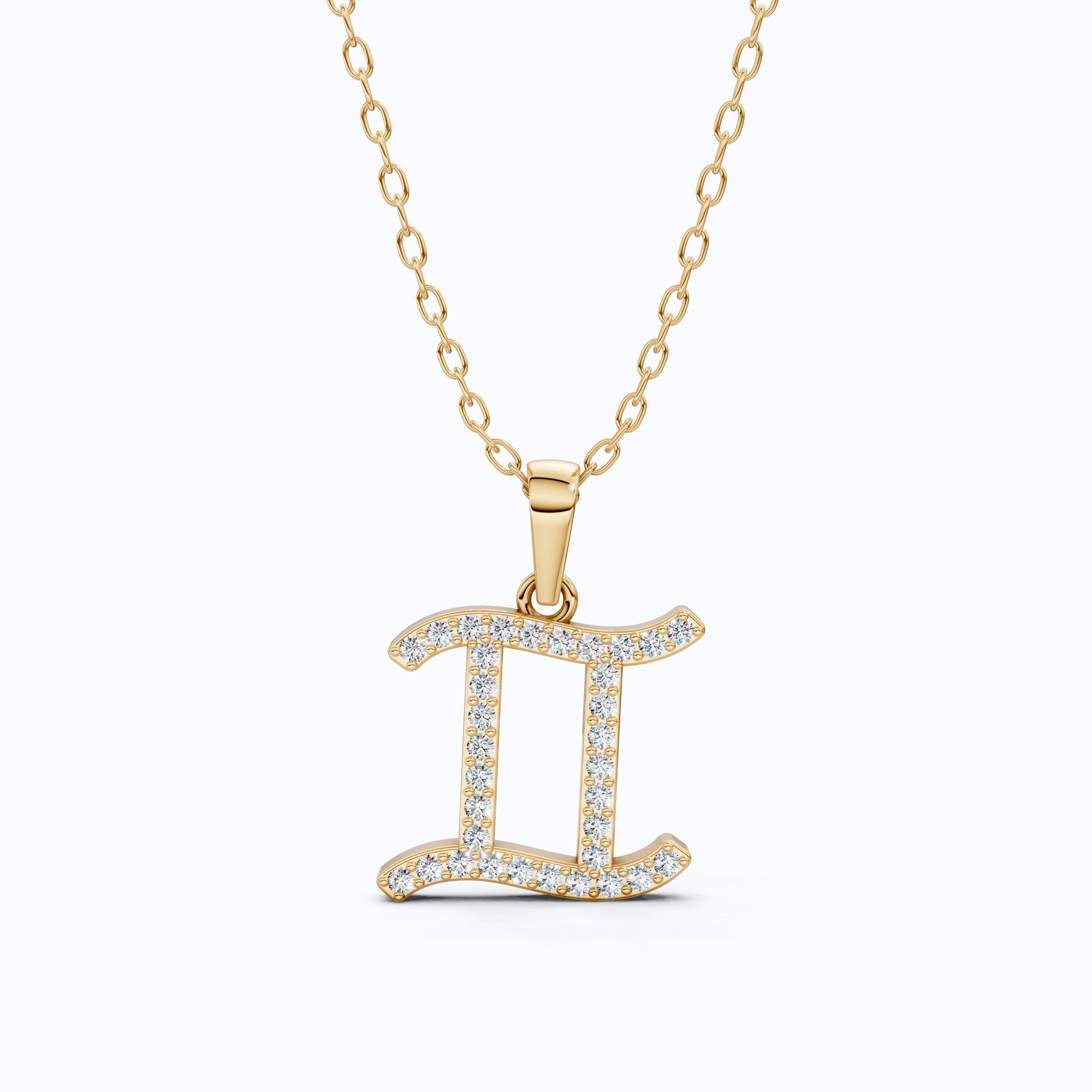 Gemini Zodiac Diamond Necklace