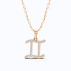 Gemini Zodiac Diamond Necklace