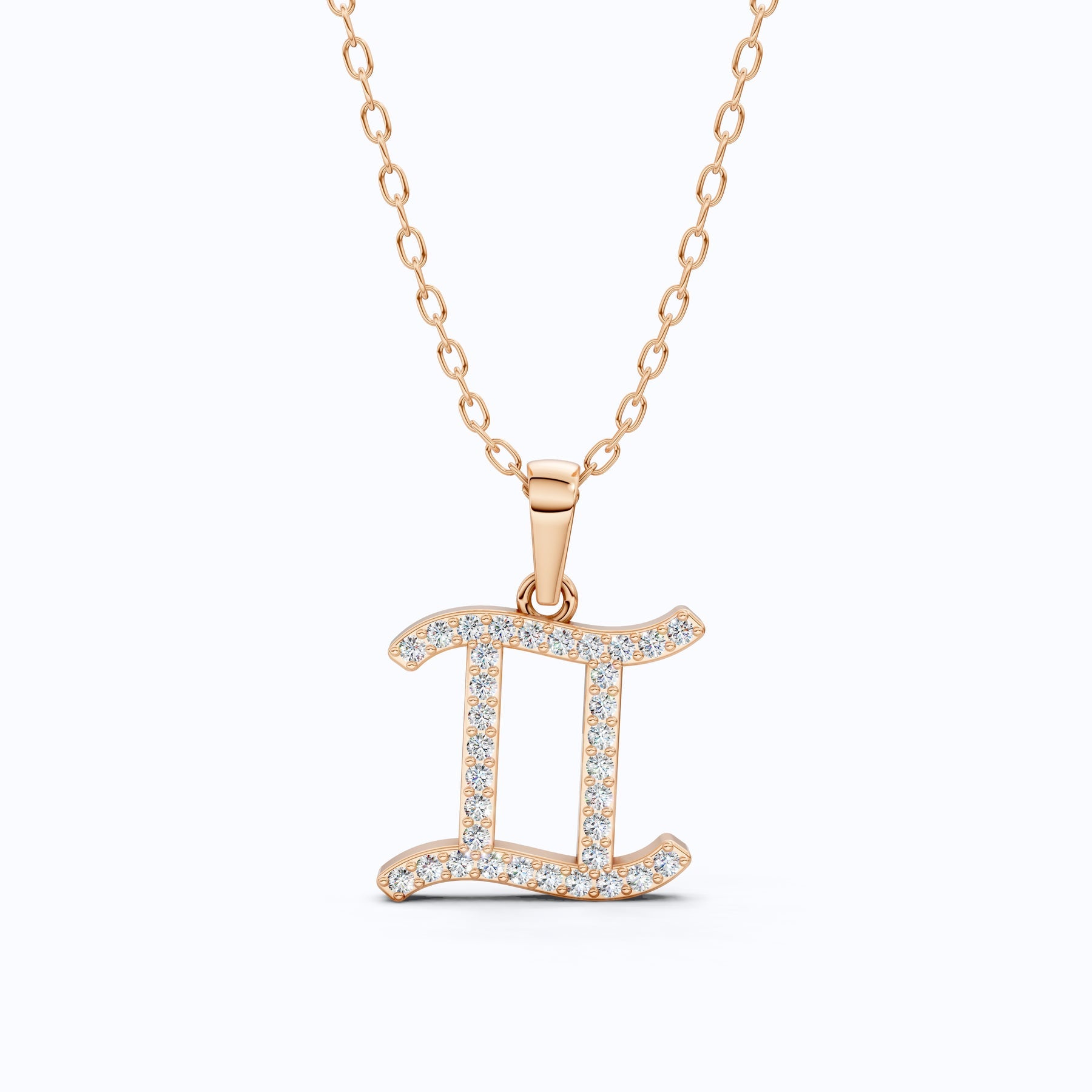Gemini Zodiac Diamond Necklace