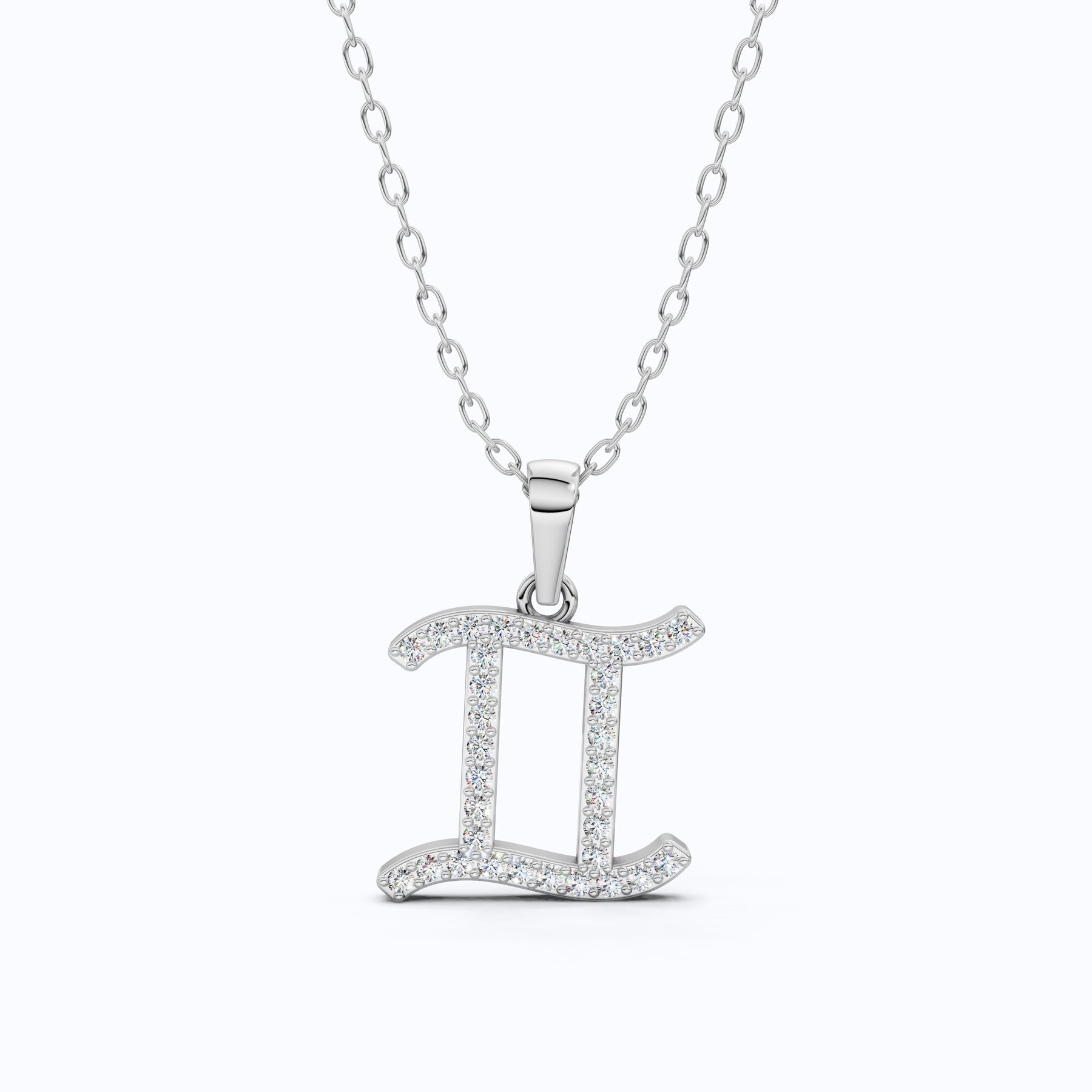 Gemini Zodiac Diamond Necklace