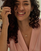 Golden Bow Diamond Necklace