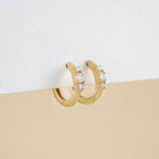 Graduated Diamond Huggie Earrings