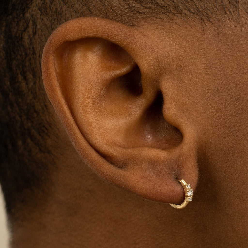 Graduated Diamond Huggie Earrings
