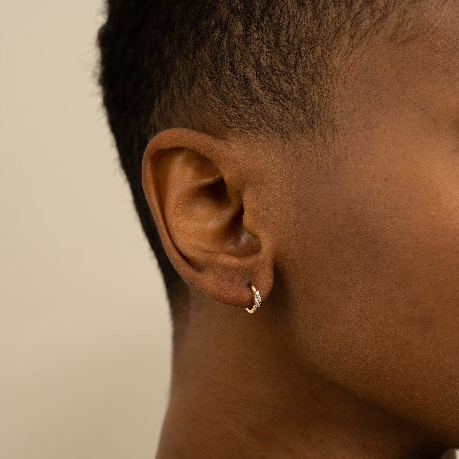 Graduated Diamond Huggie Earrings
