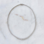 Graduated Round Diamond Tennis Necklace