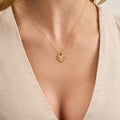 H Letter Diamond Heart Initial Necklace