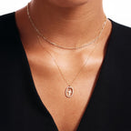 Halo Cross Pendant Necklace