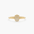 Hamsa Hand Diamond Ring