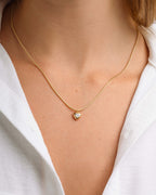 Heart Solitaire Chain Pendant