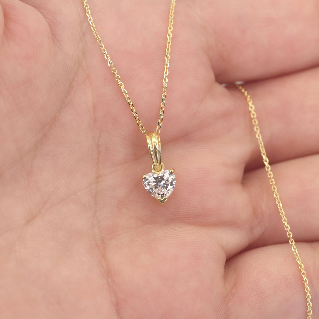 Heart Diamond Pendant Necklace