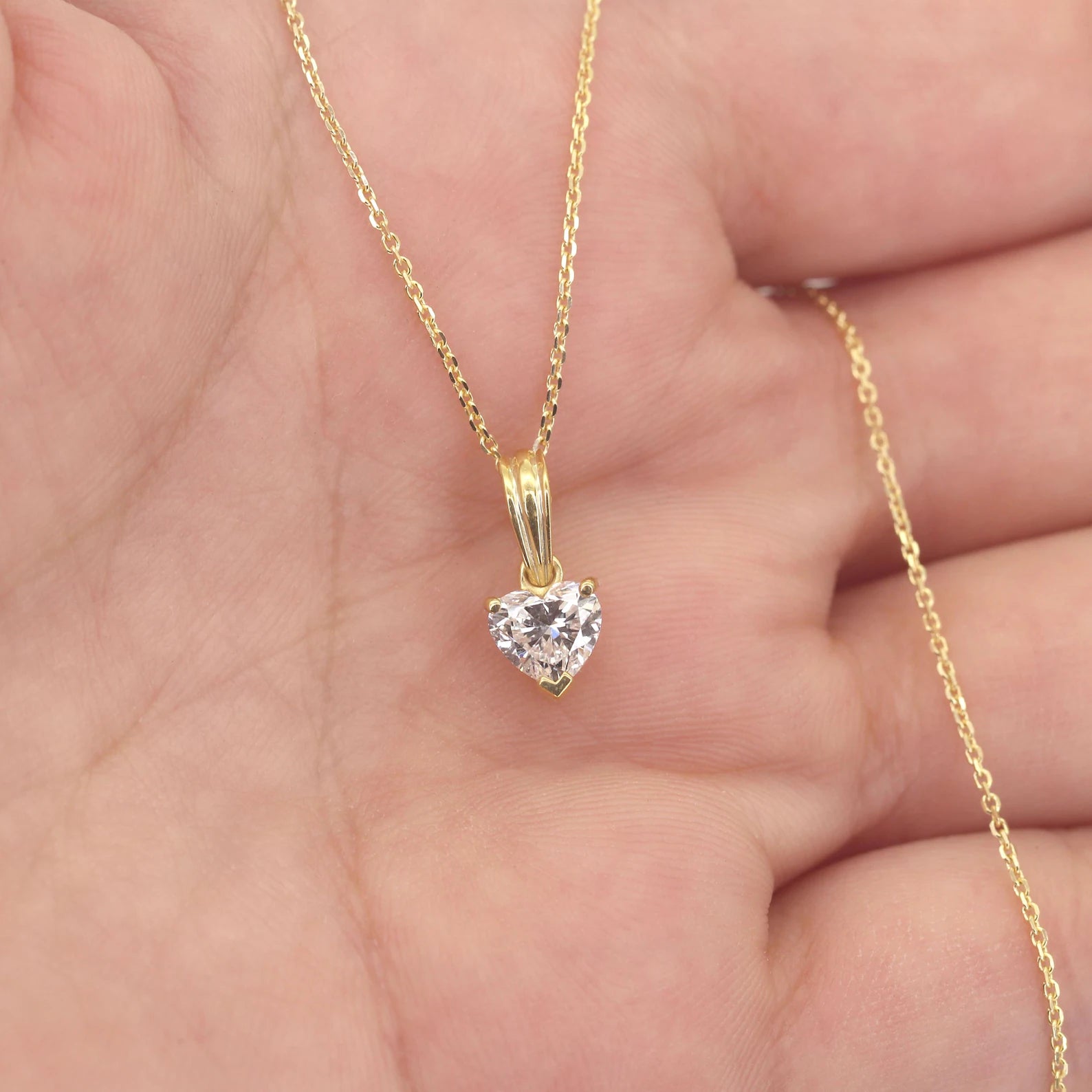 Heart Diamond Pendant Necklace