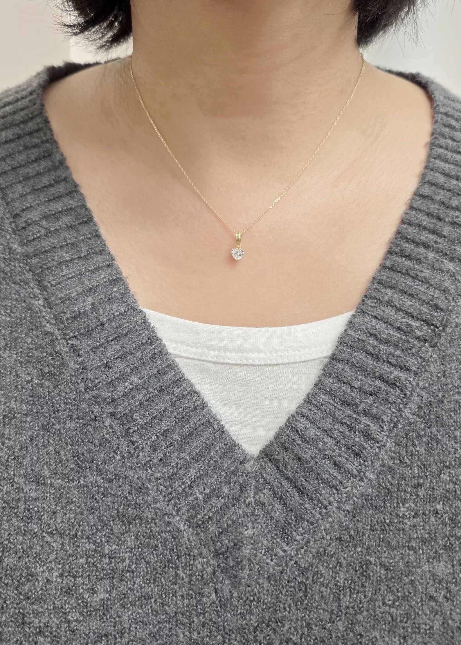 Heart Diamond Pendant Necklace