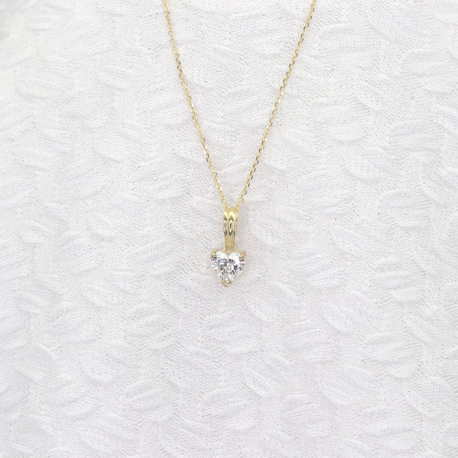 Heart Diamond Pendant Necklace