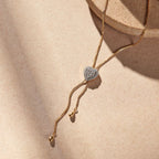 Heart Drop Lariat Diamond Necklace