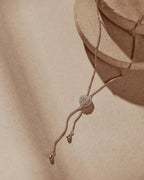 Heart Drop Lariat Diamond Necklace