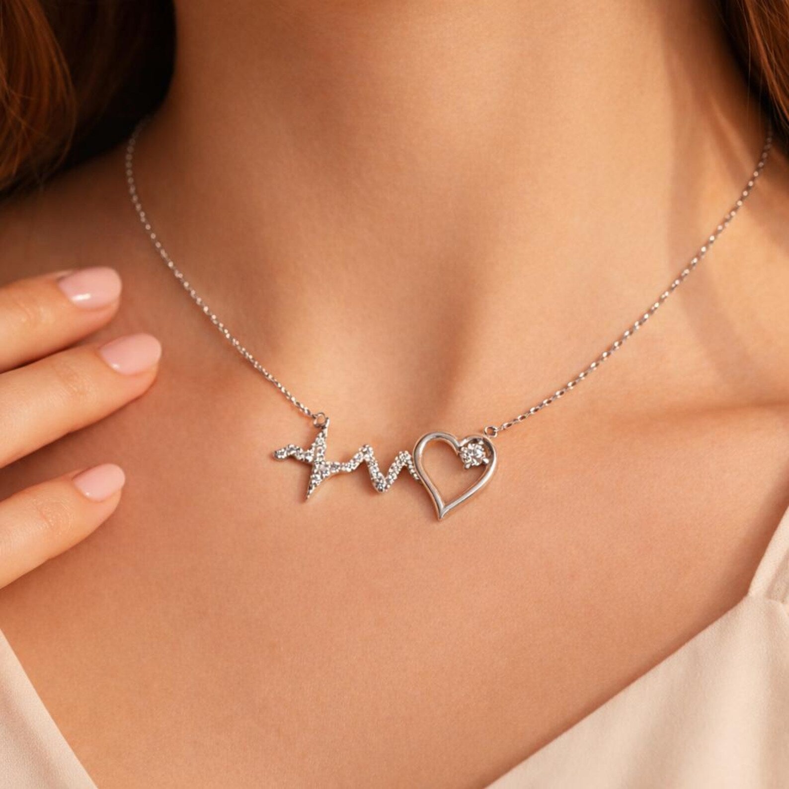 Heartbeat Love Diamond Necklace