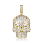 Iced Skull Diamond Pendant Necklace