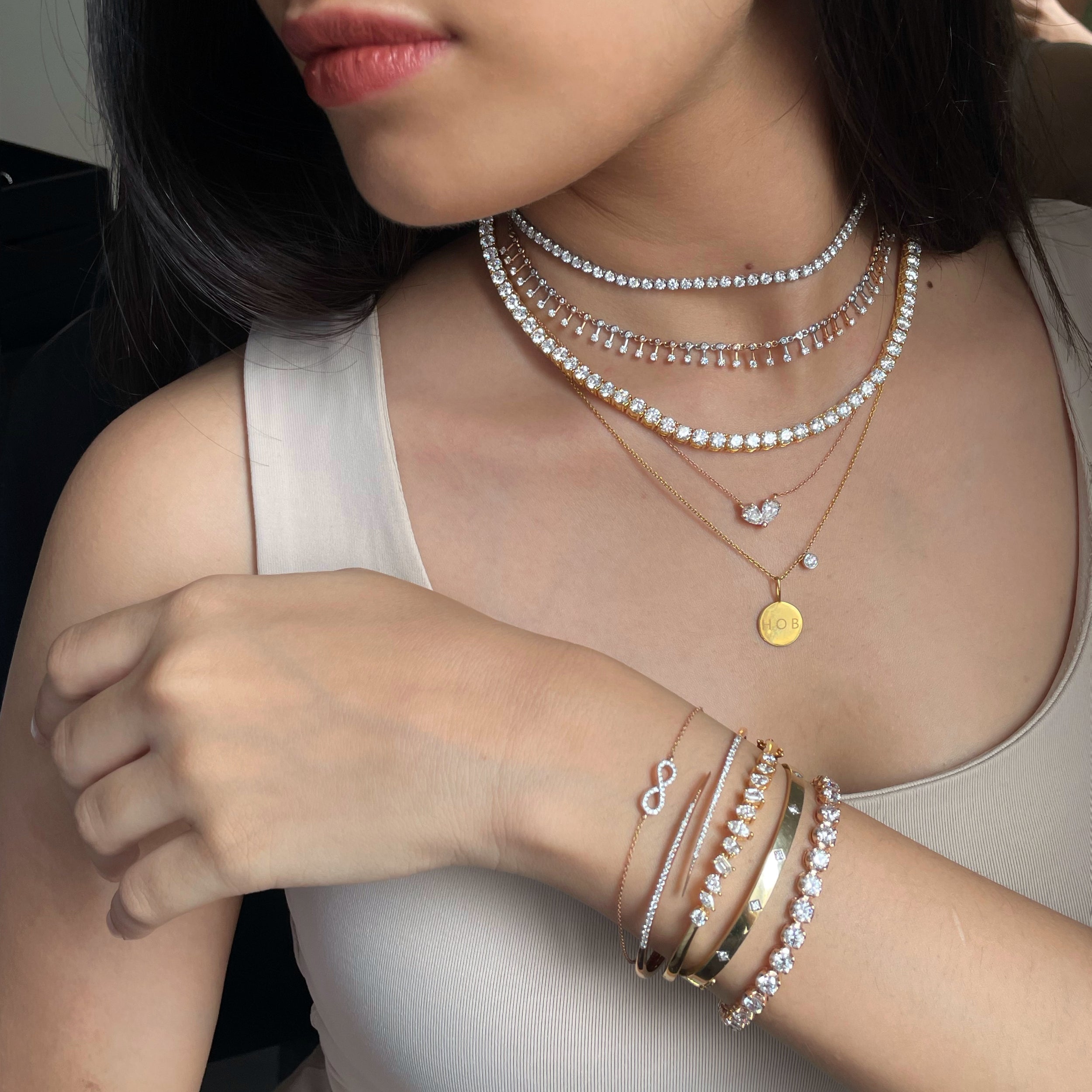 Infinity Motif Diamond Chain Bracelet