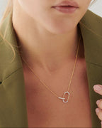 Interlinked Paperclip Diamond Necklace