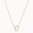 Interlinked Paperclip Diamond Necklace