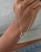Interlinked Paperclip Diamond Necklace