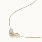 Interlocked Paperclip Diamond Necklace