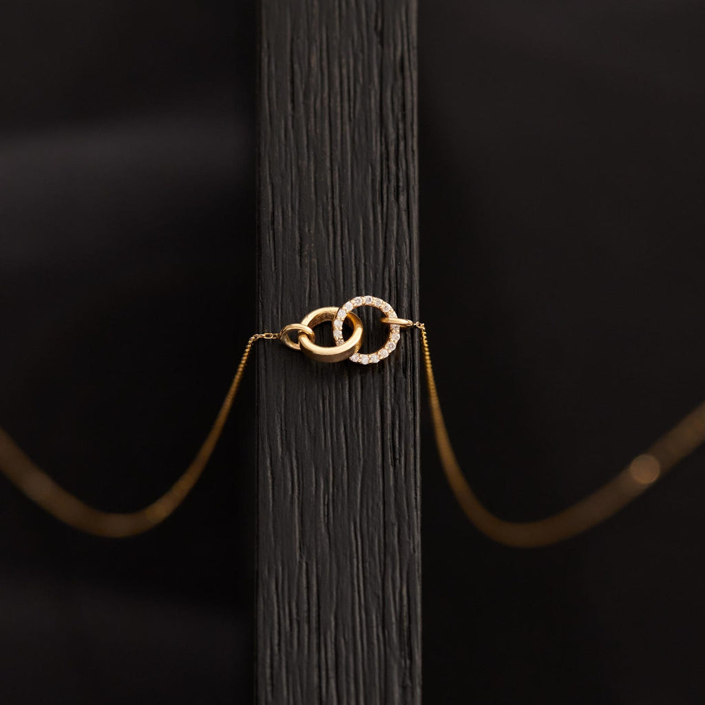 Intertwined Circle Diamond Necklace