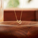 Intertwined Circle Diamond Necklace