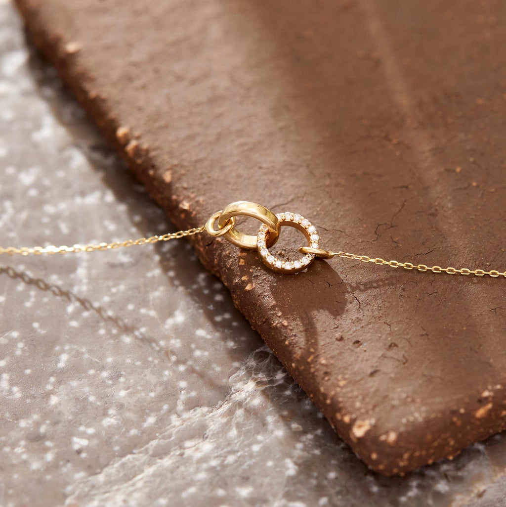 Intertwined Circle Diamond Necklace