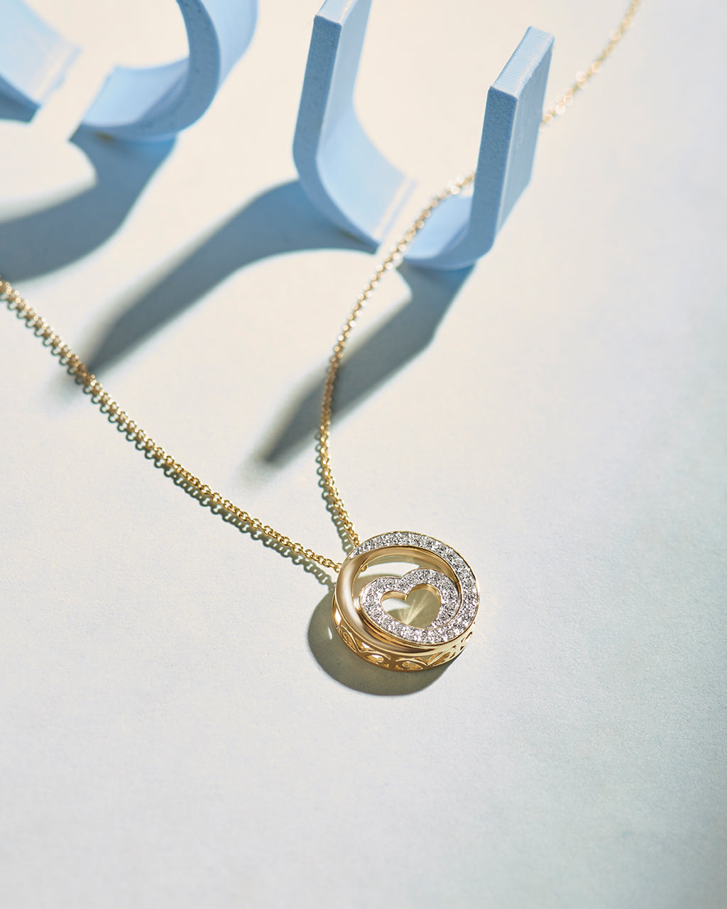 Intertwined Heart Diamond Necklace