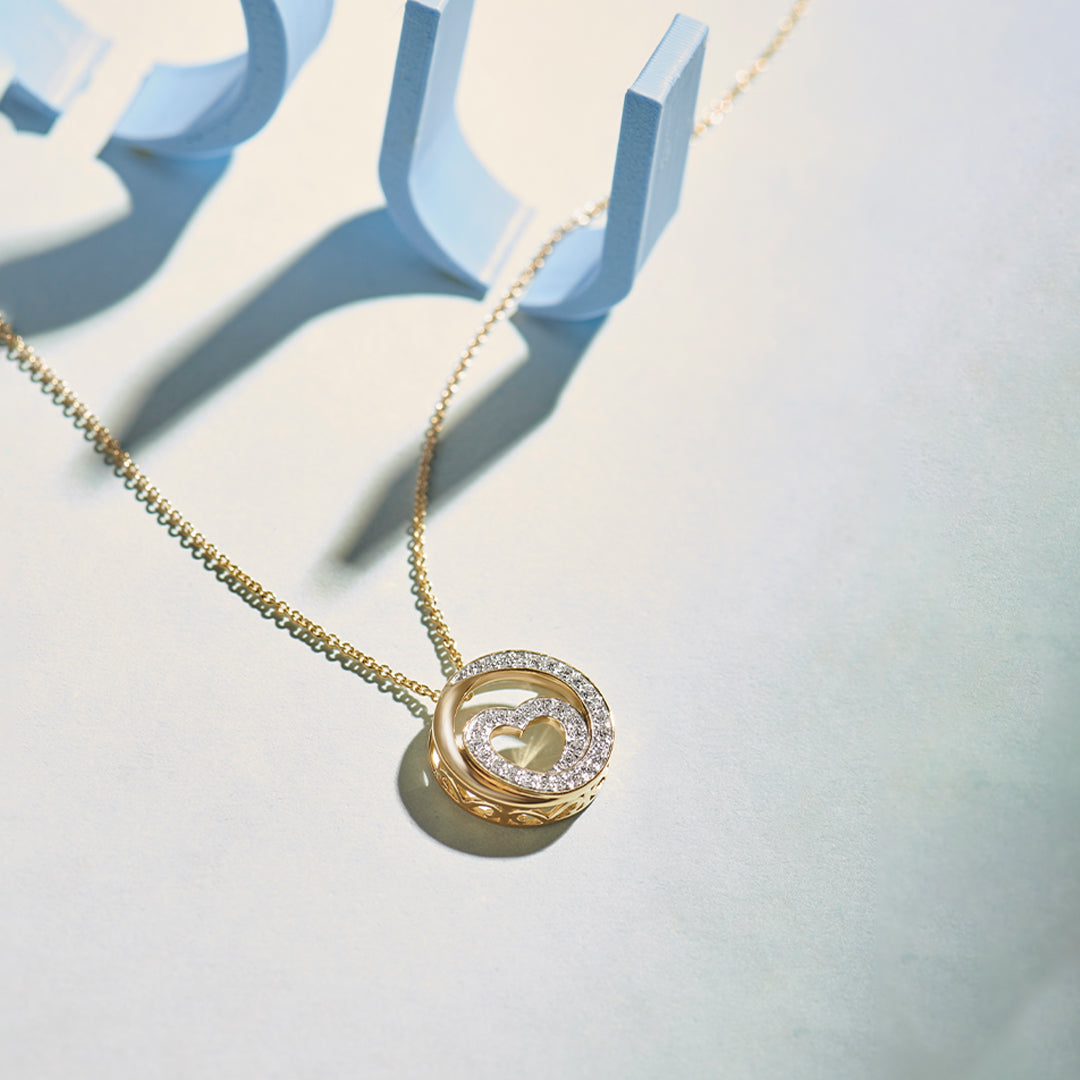 Intertwined Heart Diamond Necklace
