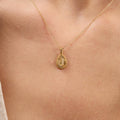 J Letter Diamond Teardrop Initial Necklace