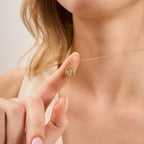 J Letter Diamond Teardrop Initial Necklace