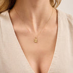 J Letter Diamond Teardrop Initial Necklace