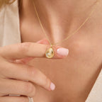 J Letter Diamond Teardrop Initial Necklace