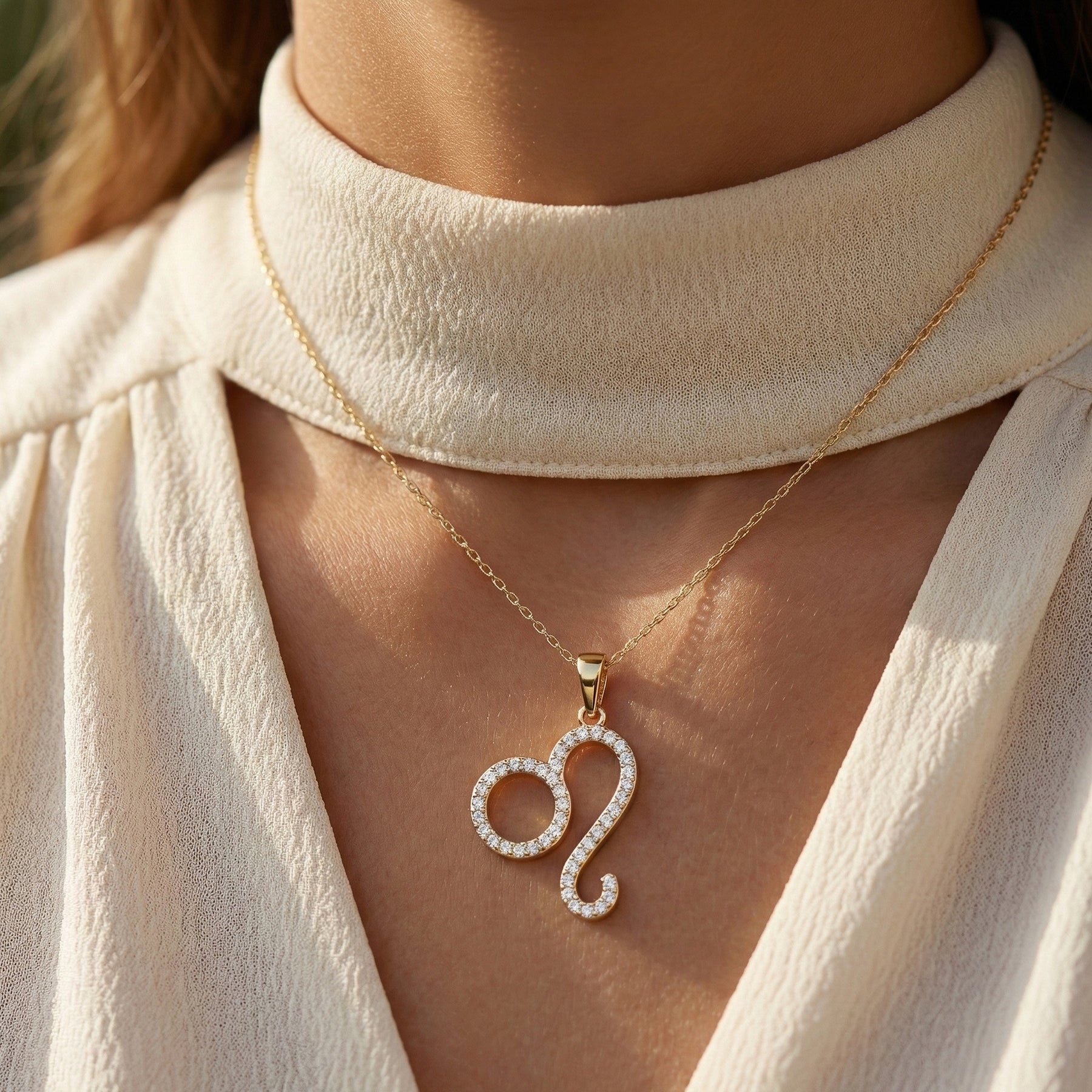 Leo Zodiac Sign Pendant Necklace