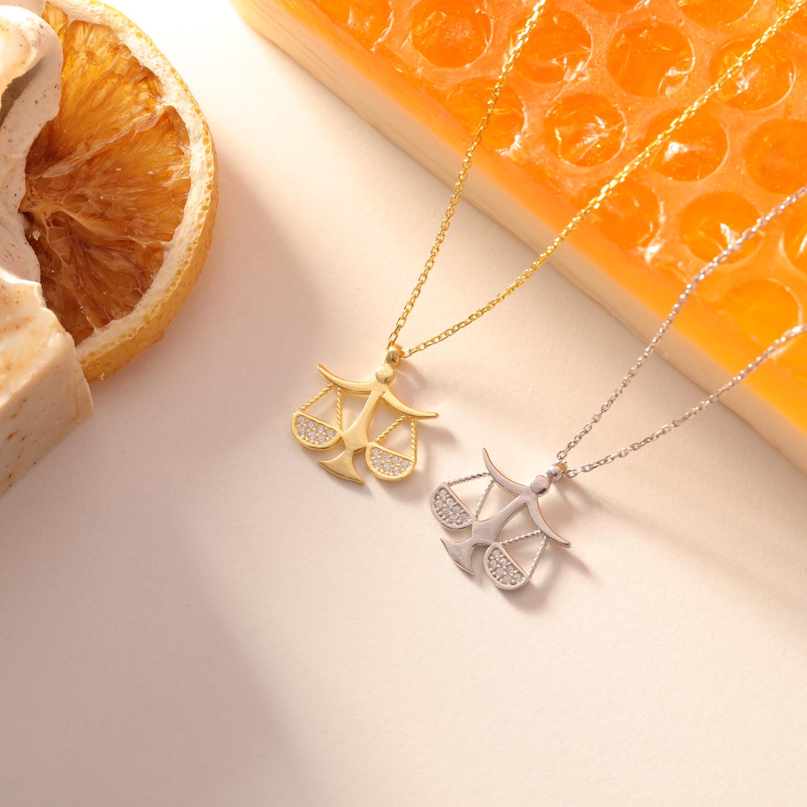 Libra Balance Diamond Necklace