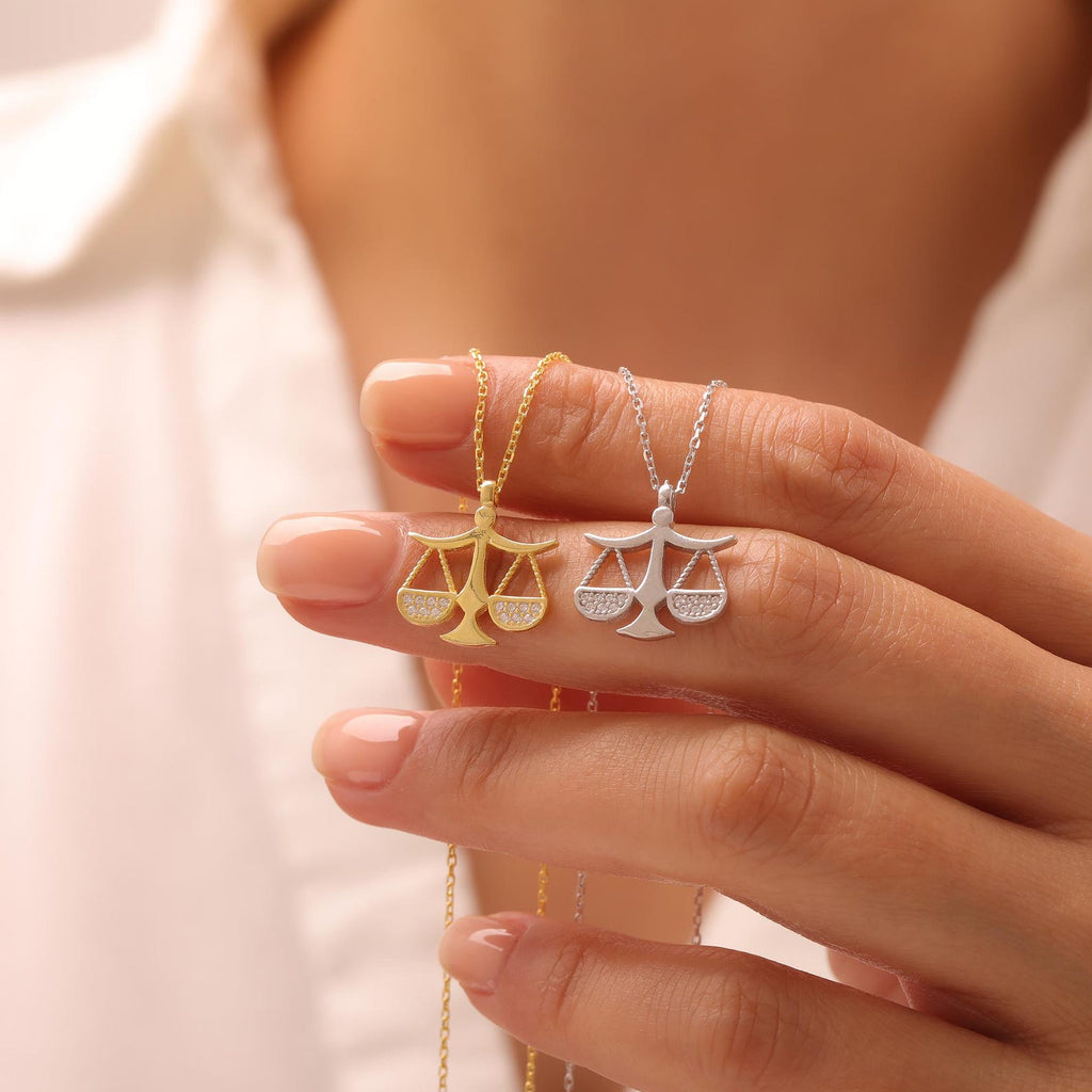 Libra Balance Diamond Necklace