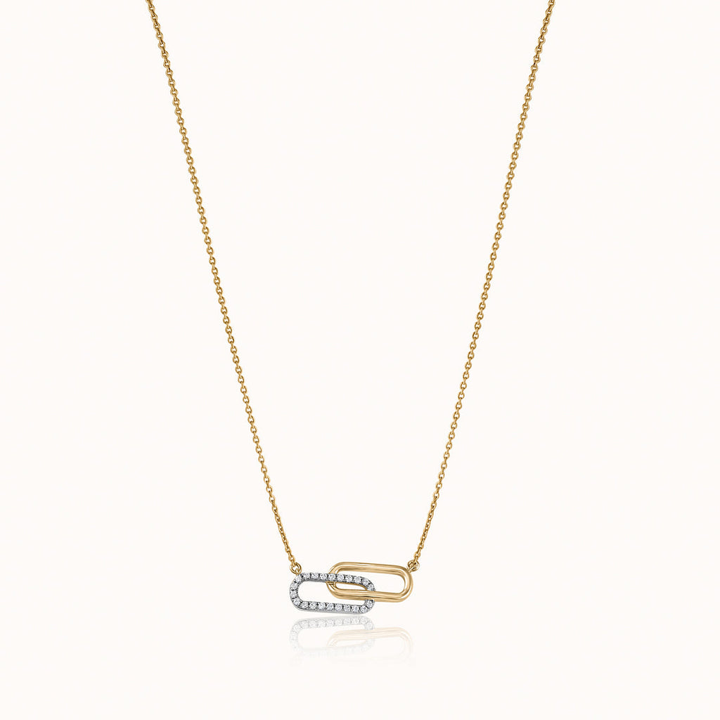 Linked Luxe Paperclip Diamond Necklace