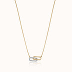 Linked Luxe Paperclip Diamond Necklace