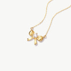 Love Knot Bow Diamond Necklace