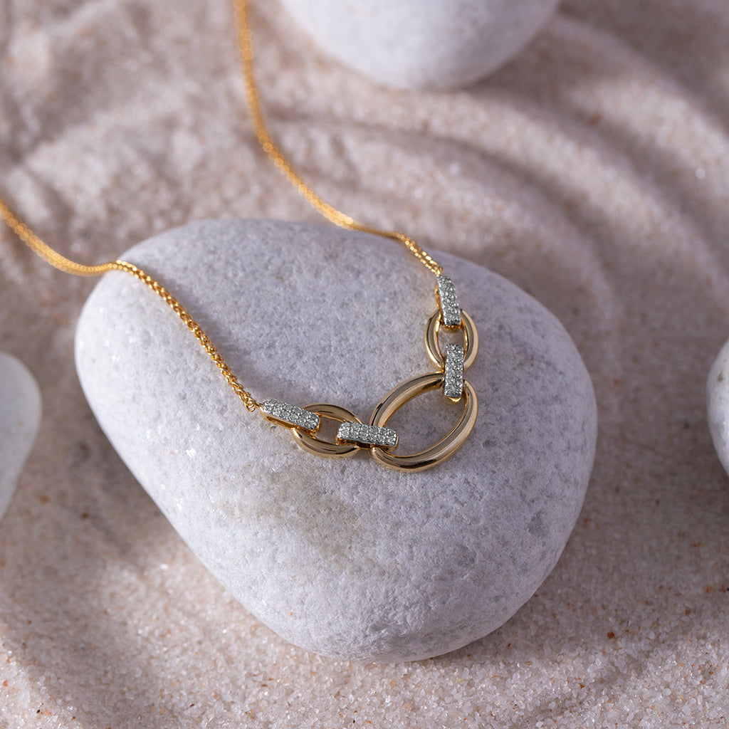 Luxe Chain Link Diamond Necklace
